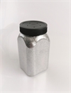  Dåse / Box med Glimmer / glitter til dekorationer. ca. 340 g. Sølvfarvet. 